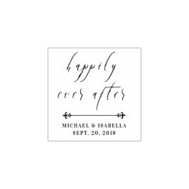 glücklich immer nach | Custom Wedding Typografy Gummistempel