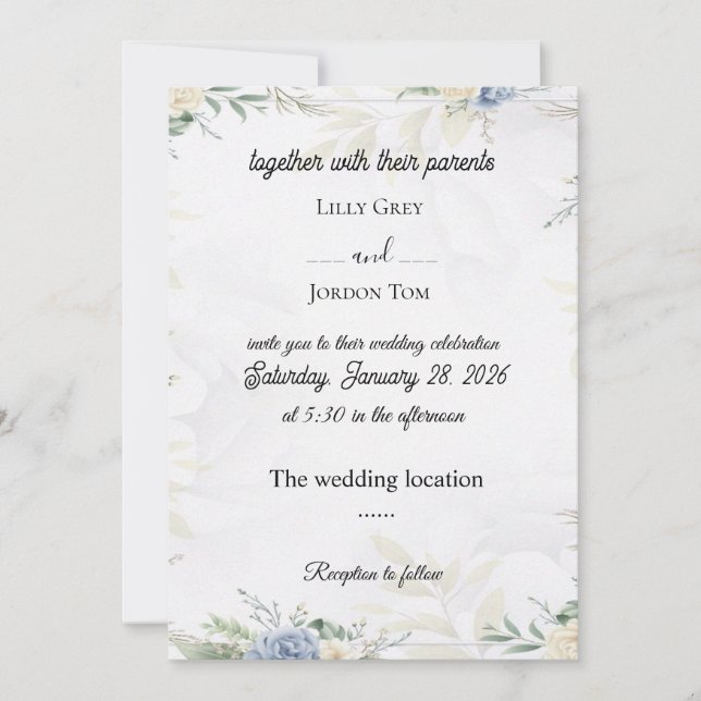 Glücklich immer nach dem Start jetzt Einladung (Vorderseite)