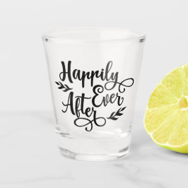 Glücklich immer nach der Hochzeit Schnapsglas
