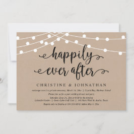 Glücklich immer nach, Hochzeit Elopement Party Inv Einladung