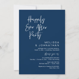 Glücklich immer nach, Hochzeit Elopement Party Inv Einladung