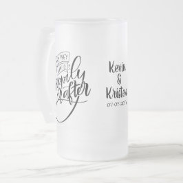 glücklich immer nach Hochzeit Mattglas Bierglas