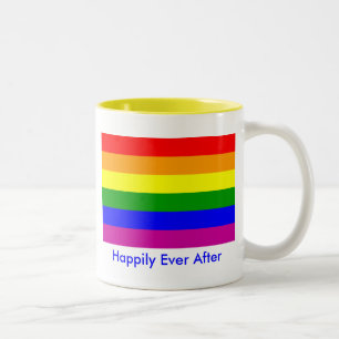 Glücklich immer nach/nach Hochzeit Zweifarbige Tasse