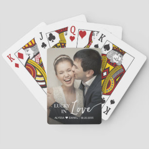 "Glücklich in der Liebe" Hochzeitsgunst Persöhnlic Spielkarten