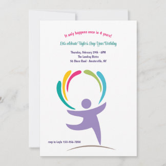 Glücklich ist es Leap Year Birthday Einladung