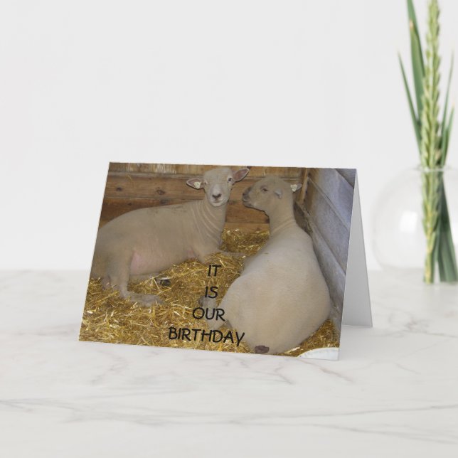 GLÜCKLICH IST ES "UNSER" GEBURTSTAG KARTE (Vorderseite)