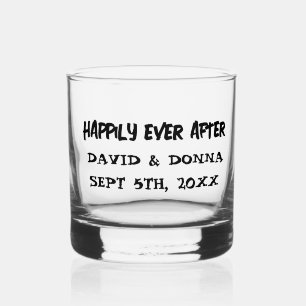 GLÜCKLICH JE NACH DEM CUSTOM WEDDING WHISKYGLAS