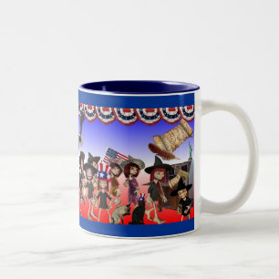 Glücklich Juli 4.! Zweifarbige Tasse