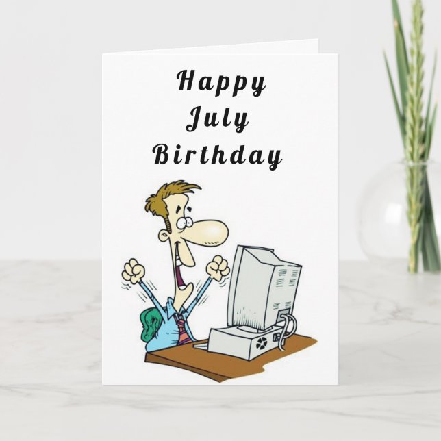 GLÜCKLICH *****JULI***** GEBURTSTAG FÜR **HABM** KARTE (Vorderseite)