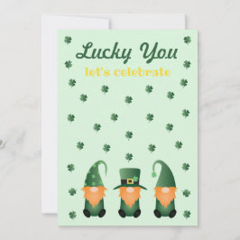 Glücklich Lasse du Celebrate Gnomes Einladung