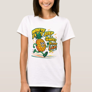 Glücklich laufende Ananas T-Shirt