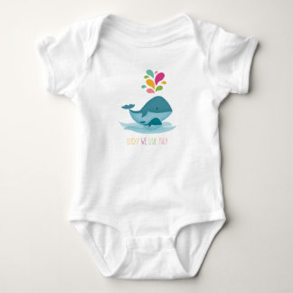 Glücklich leben wir Maui! Buckelwal und -baby Baby Strampler