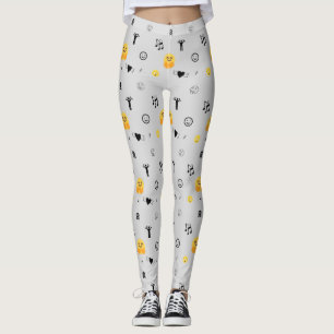 glücklich, Liebe, Lächeln, musikalische Gefühle au Leggings