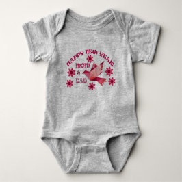 GLÜCKLICH NEUJAHR MAMA & VATER , Baby Bodysuit Strampler