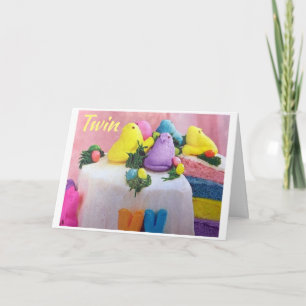 GLÜCKLICH "OSTERN" UND "SPRING" AUF ****MEIN TWIN* KARTE