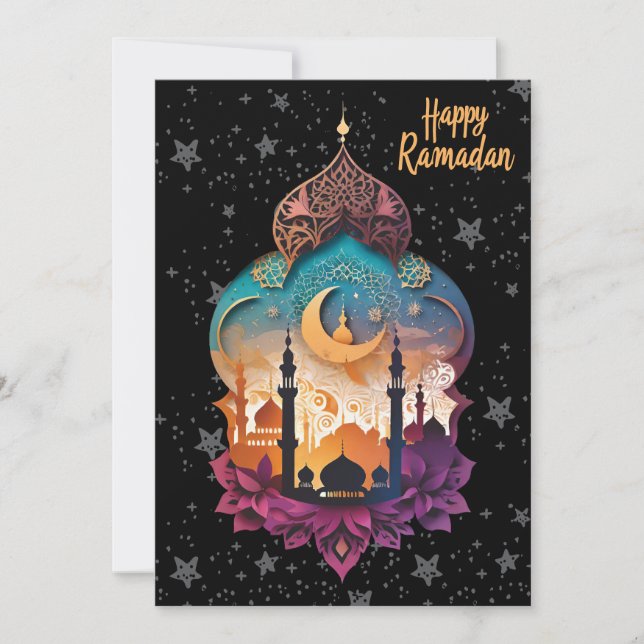 glücklich Ramadan Feiertagskarte (Vorderseite)