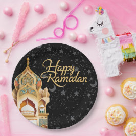 glücklich Ramadan Pappteller