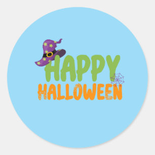 glücklich runder aufkleber