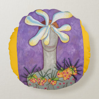 glücklich rundes kissen