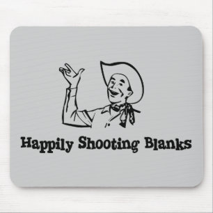 Glücklich schießende freie Räume Mousepad