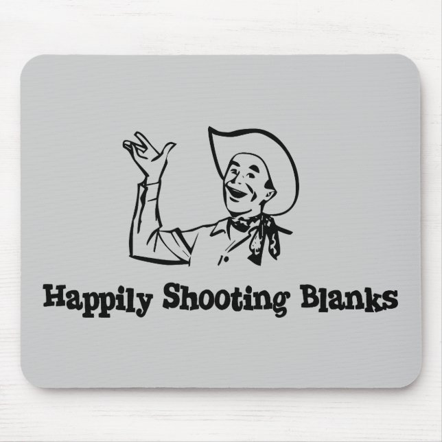 Glücklich schießende freie Räume Mousepad (Vorne)