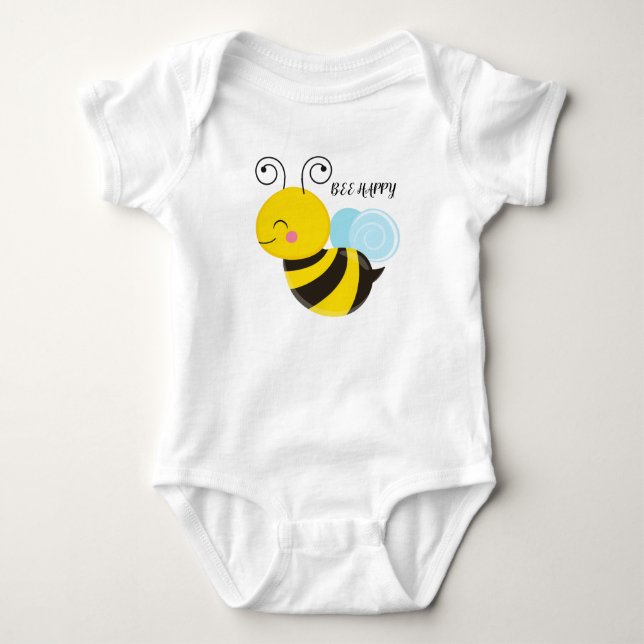 glücklich sein baby strampler (Vorderseite)