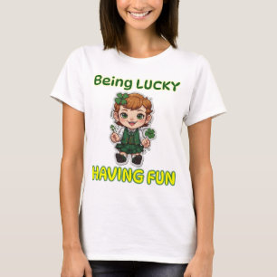 Glücklich sein, Spaß haben T-Shirt