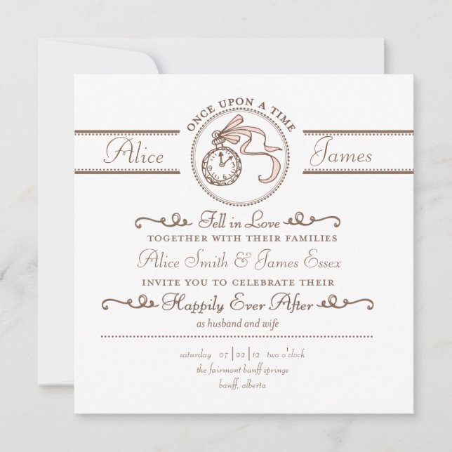 Glücklich seitdem Wedding Einladung (Vorderseite)