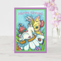 GLÜCKLICH SPRING FLUTTERBUN RABBIT, FUNNY BUNNY Bl
