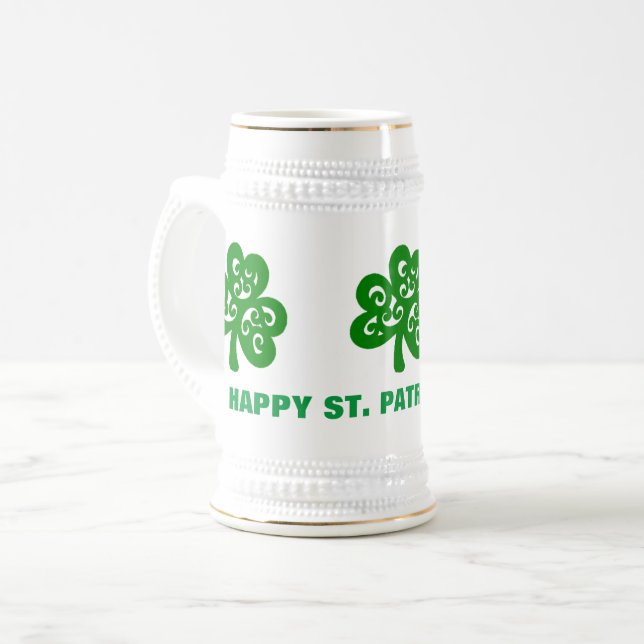GLÜCKLICH ST. PATRICK'S DAY BIERGLAS (Vorderseite Links)