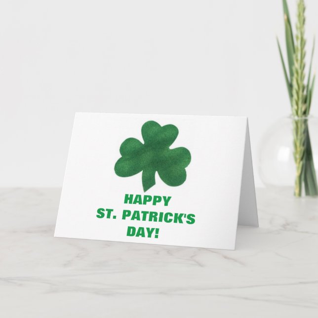 GLÜCKLICH ST. PATRICK'S DAY FEIERTAGSKARTE (Vorderseite)