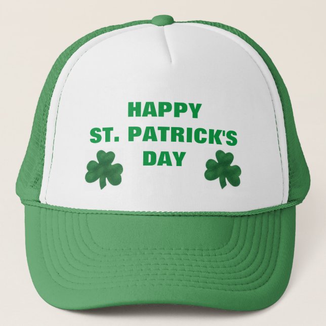 GLÜCKLICH ST. PATRICK'S DAY TRUCKERKAPPE (Vorderseite)