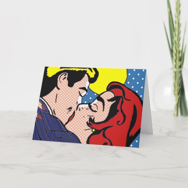 Glücklich überhaupt nach Pop-Kunst-Gruß-Karte Karte (Vorderseite)