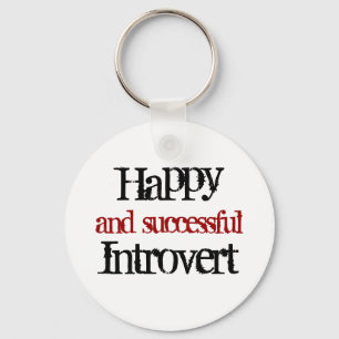 Glücklich und erfolgreich introvert schlüsselanhänger