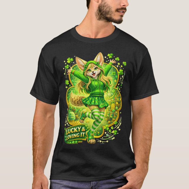 Glücklich und Lieben Es T-Shirt (Vorderseite)