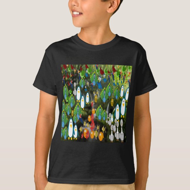 glücklich und lustig T-Shirt (Vorderseite)