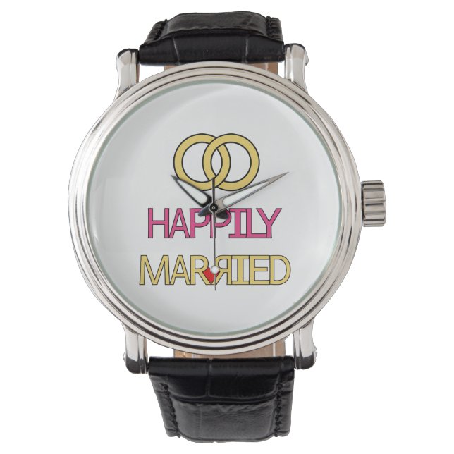 glücklich Verheiratet Armbanduhr (Vorderseite)