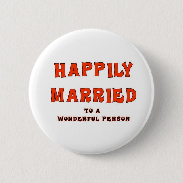 GLÜCKLICH VERHEIRATET BUTTON (Vorderseite)