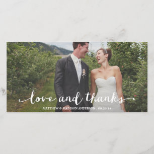 glücklich Verheiratet   Hochzeitsdanken - Fotokart Dankeskarte