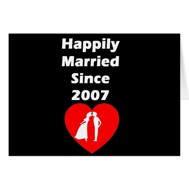 Glücklich verheiratet seit 2007 (Vorderseite (Horizontal))