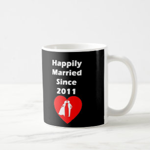 Glücklich verheiratet seit 2011 kaffeetasse