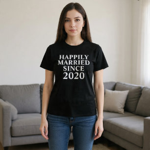 Glücklich verheiratet seit Custom Couples T-Shirt