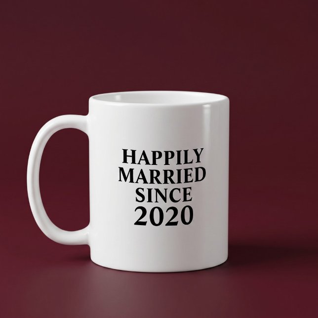 Glücklich Verheiratet seit Custom Paares Kaffeetasse (Von Creator hochgeladen)