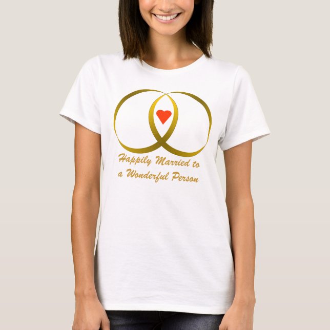 glücklich Verheiratet T-Shirt (Vorderseite)