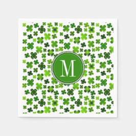 Glücklich Vierblättriges Kleeblatt Irish Saint Pat Serviette