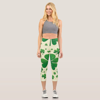 Glücklich Vierblättriges Kleeblatt Leggings