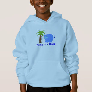 Glücklich wie ein Nilpferd Hoodie