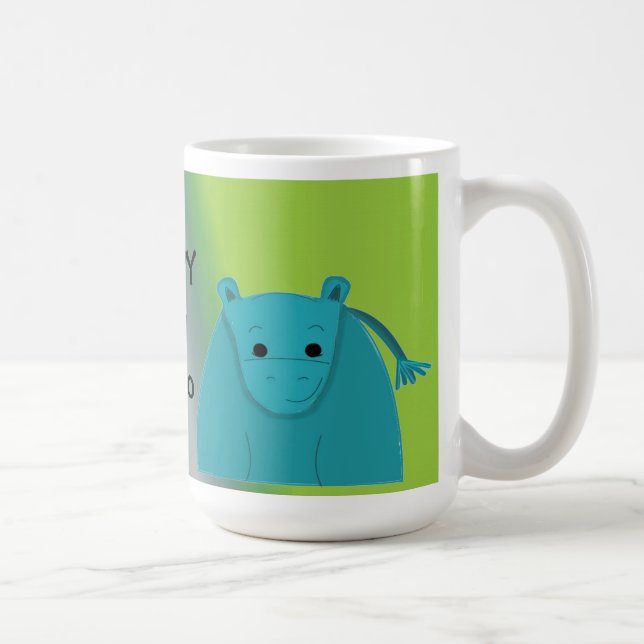 Glücklich wie ein Nilpferd Kaffeetasse (Rechts)