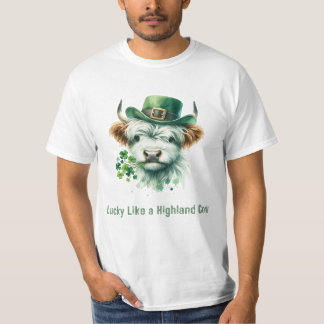Glücklich wie eine Hochlandkuh - St. Patrick's Day T-Shirt
