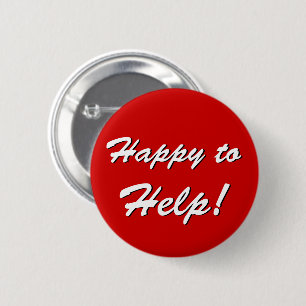 Glücklich zu helfen zu knöpfen button